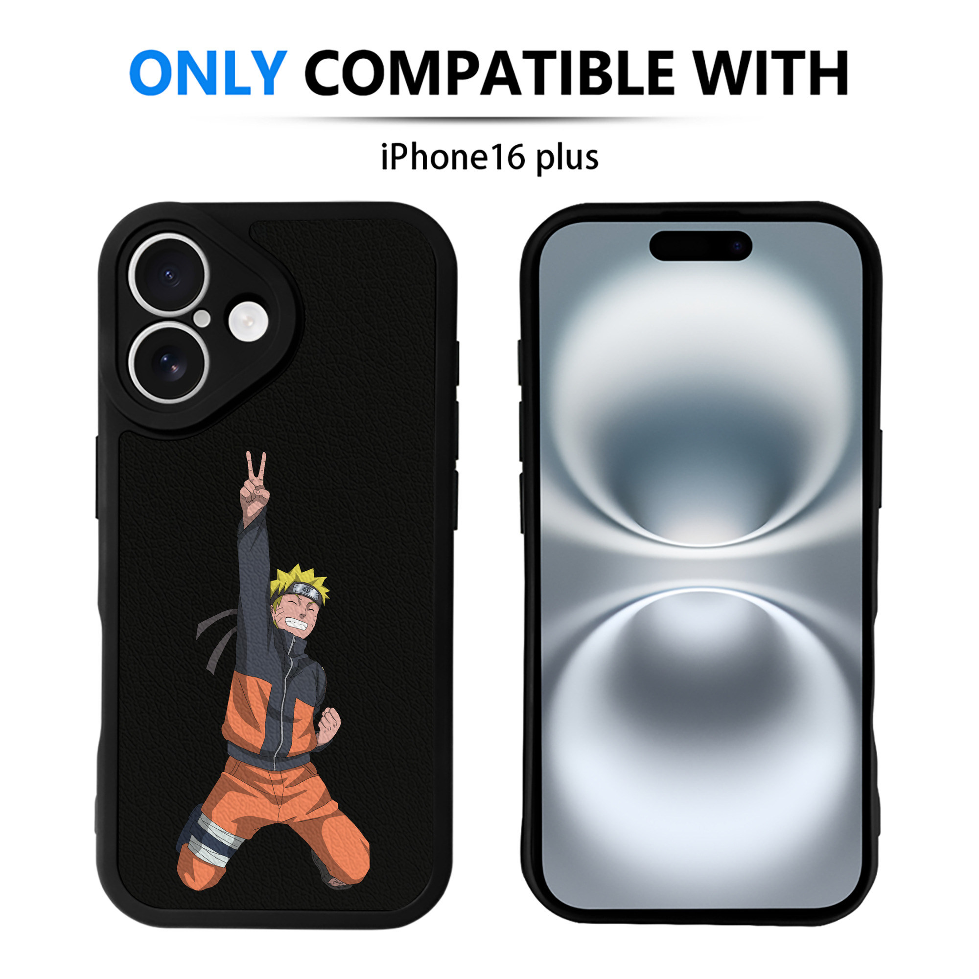 （画像用） NARUTO -ナルト- うずまき ナルト Uzumaki Naruto 【iPhone 16シリーズ対応】シリコンスマホケース（レザー調） 材質：シリコン